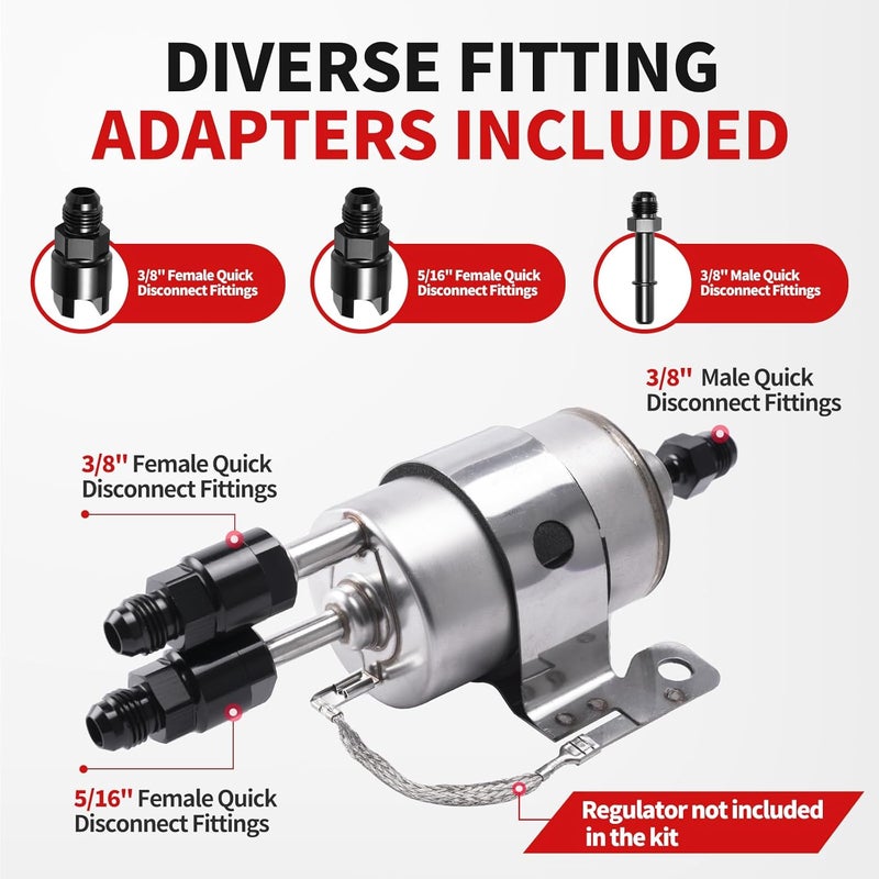 BRIFITOR 6AN PTFE Fuel Line Kit, Nylon Braided E85 Fuel Hose 30FT With AN6 Hose End Fittings, Quick Disconnect Fitting Adapters & Exclusive Easy Assembly Tool For LS Swap EFI Fuel Injection System - Image 4